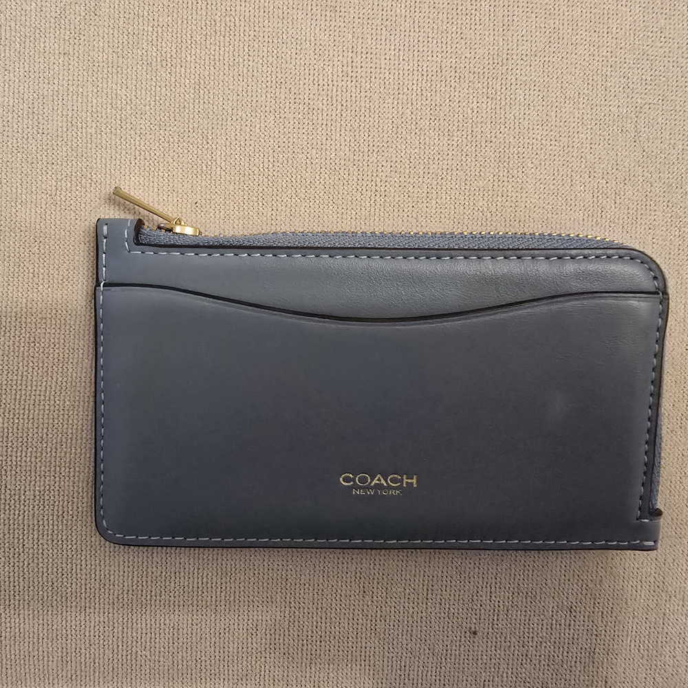 Coach Navy Blue Leather Wallet